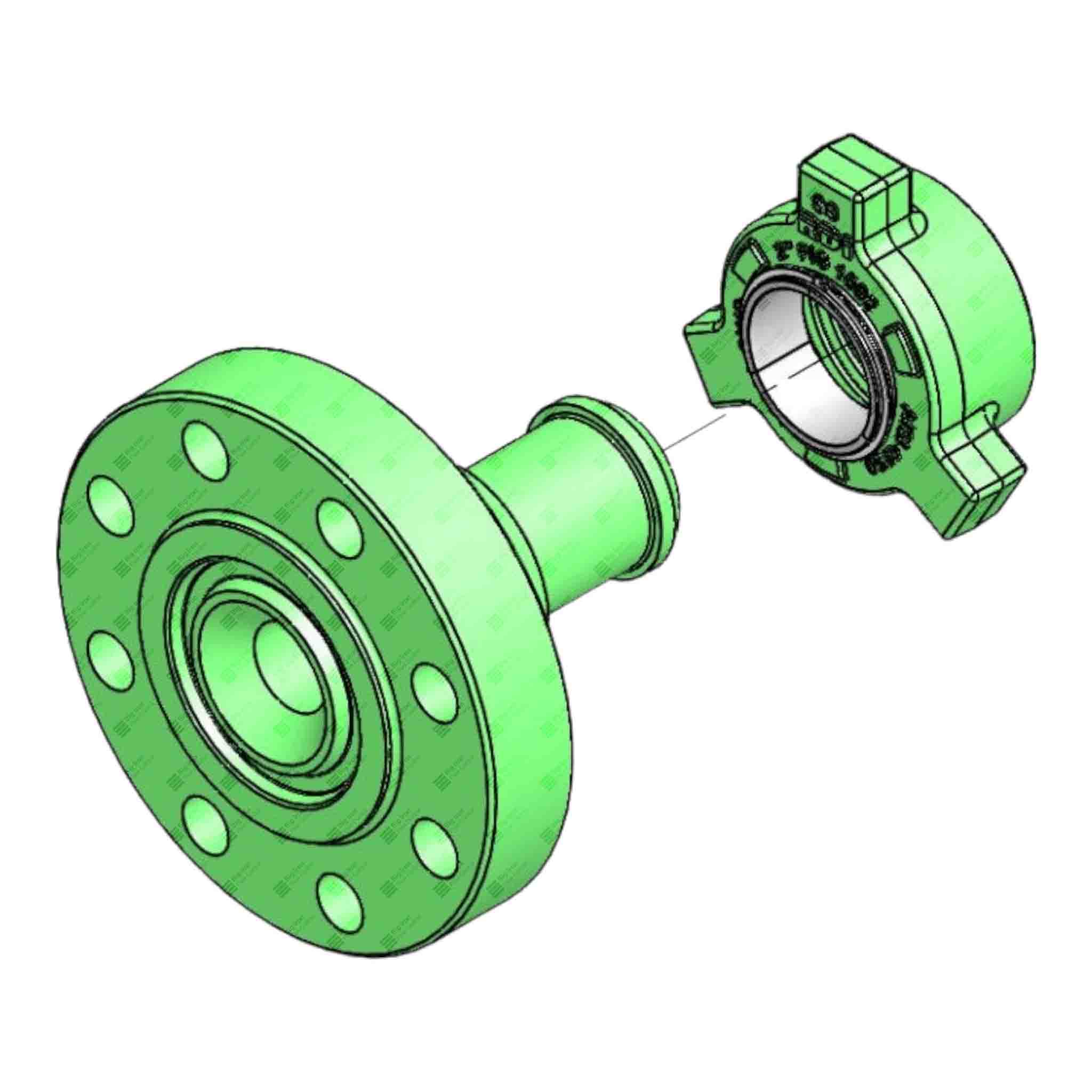 Bx Adapter Flange Adapter Bx-154, 3-1/16” 10K X 2” 1502 Male 10000 Psi Nace – Big ...